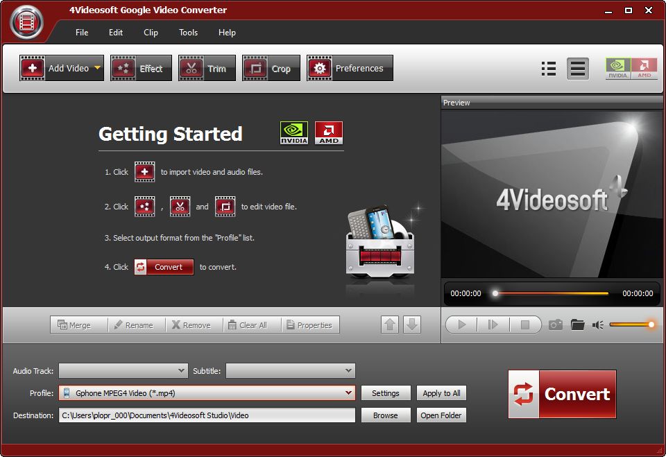 4Videosoft Google Video Converter