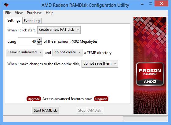 AMD Radeon RAMDisk