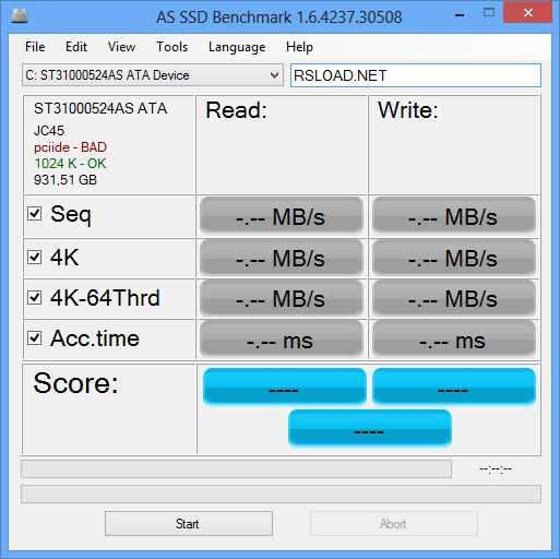 AS SSD Benchmark