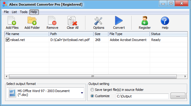 Abex Document Converter