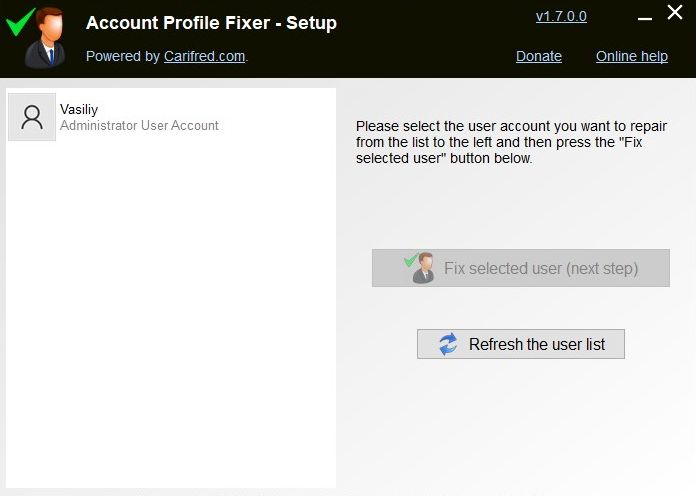 Account Profile Fixer