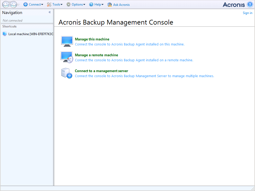 Acronis Backup Advanced seerver