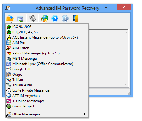 Advanced Instant Messengers Password Recovery