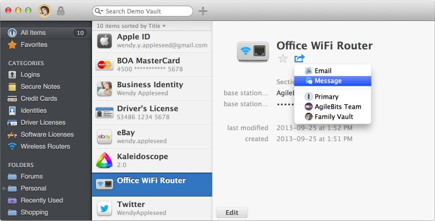 Agile Web Solutions 1Password