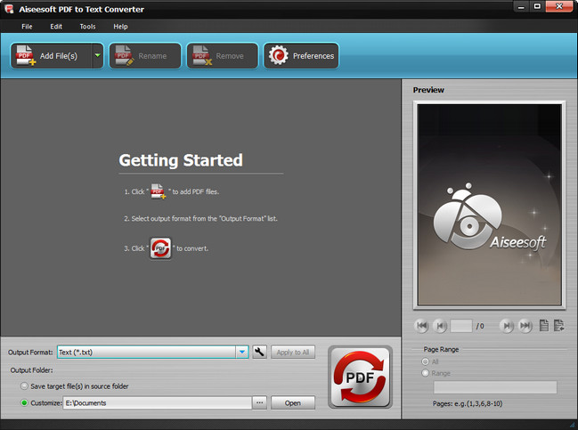Aiseesoft PDF to Text Converter