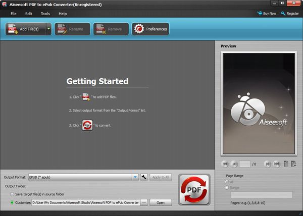 Aiseesoft PDF to ePub Converter