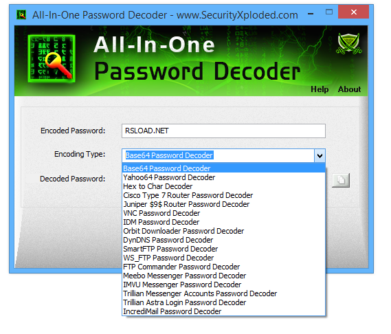 All-In-One Password Decoder