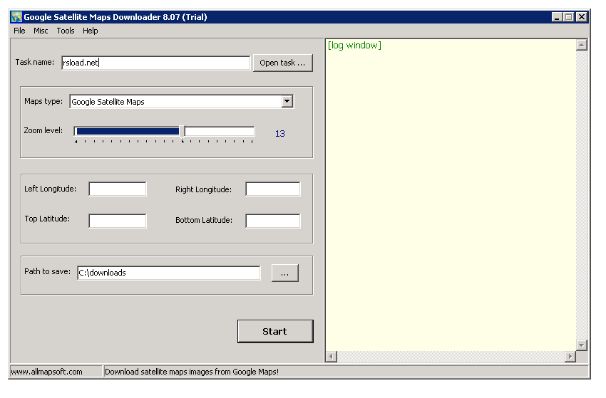 AllmapSoft Google Satellite Maps Downloader
