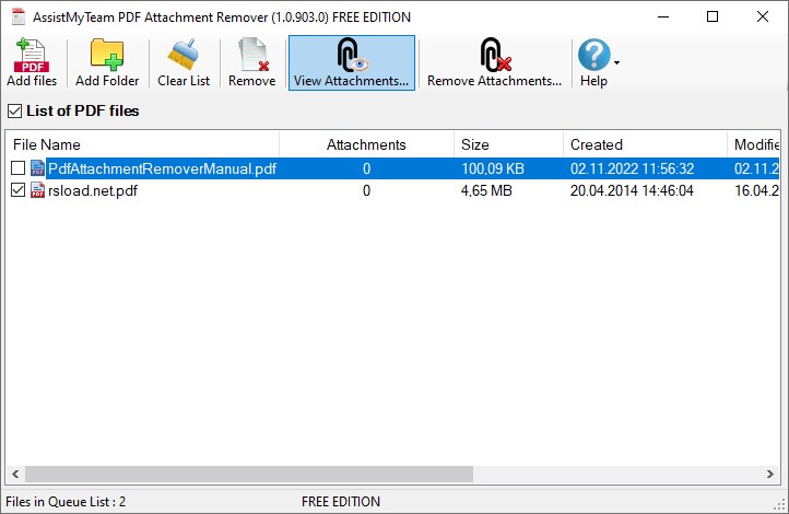AssistMyTeam PDF Attachment Remover