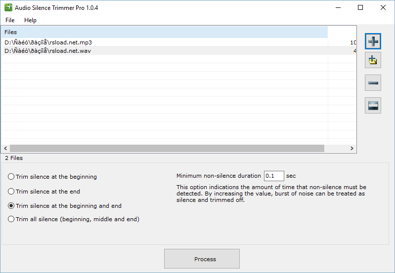 Audio Silence Trimmer