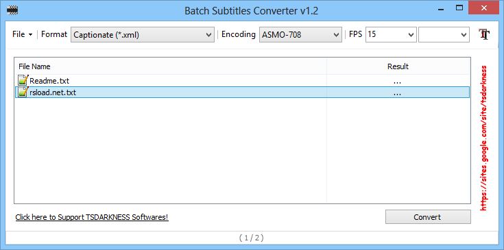 BatchSubtitlesConverter