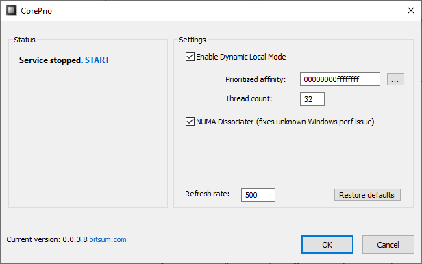 Bitsum Coreprio 0.0.6.8