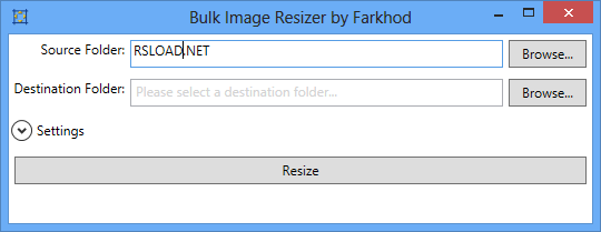 Bulk Image Resizer