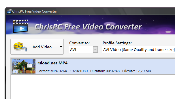 ChrisPC Free Video Converter