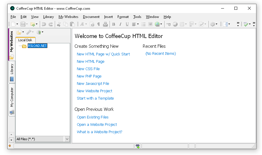 CoffeeCup Free HTML Editor