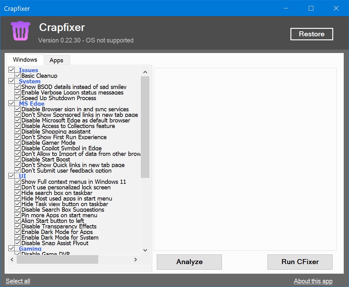 Crapfixer