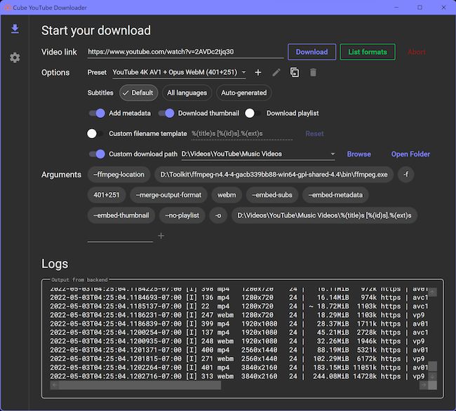 Cube YouTube Downloader