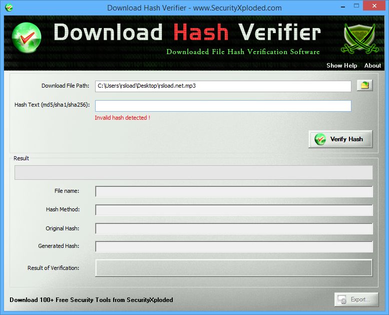 Download Hash Verifier