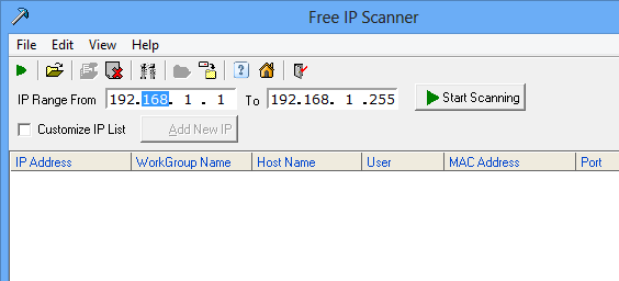 Eusing Free IP Scanner