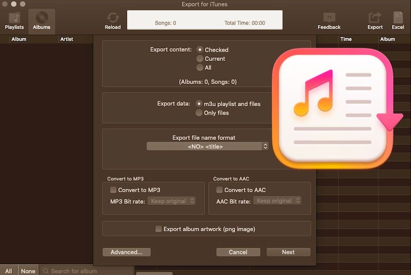 Export for iTunes