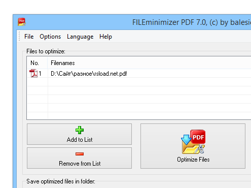 FILEminimizer PDF