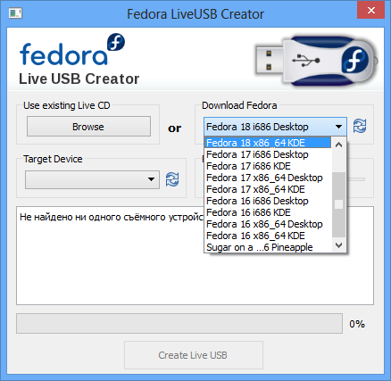 Fedora Live USB Creator