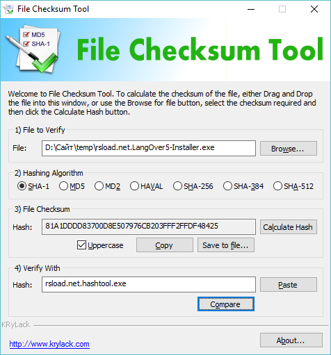 File Checksum Tool