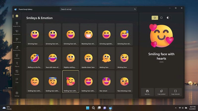 Fluent Emoji Gallery