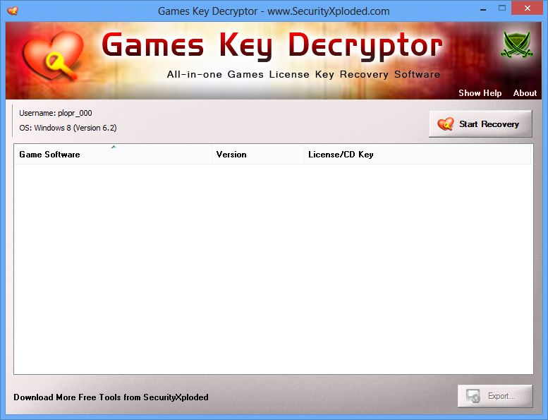 GamesKeyDecryptor