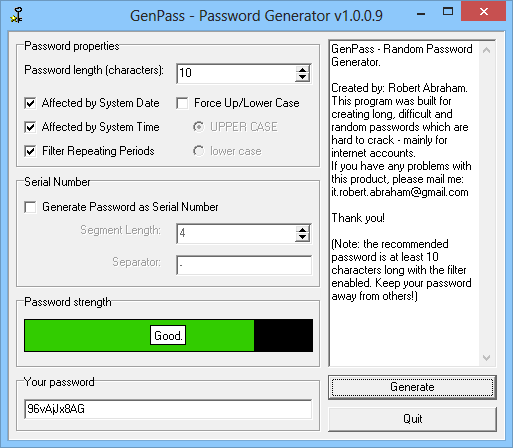 GenPass Password Generator