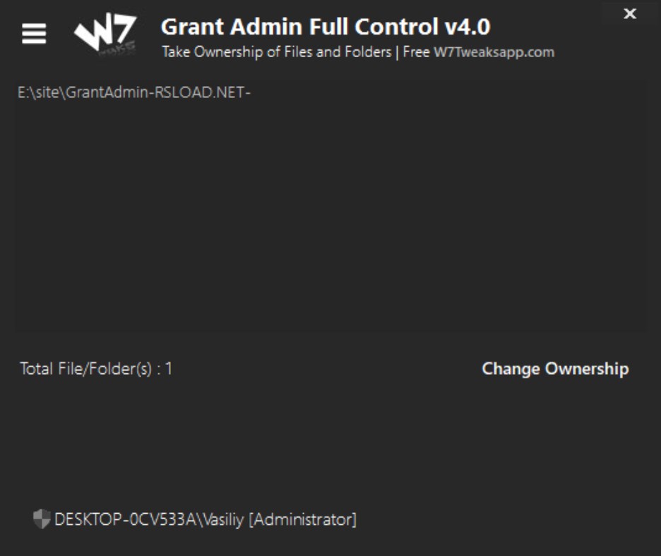 Grant Admin Full Control