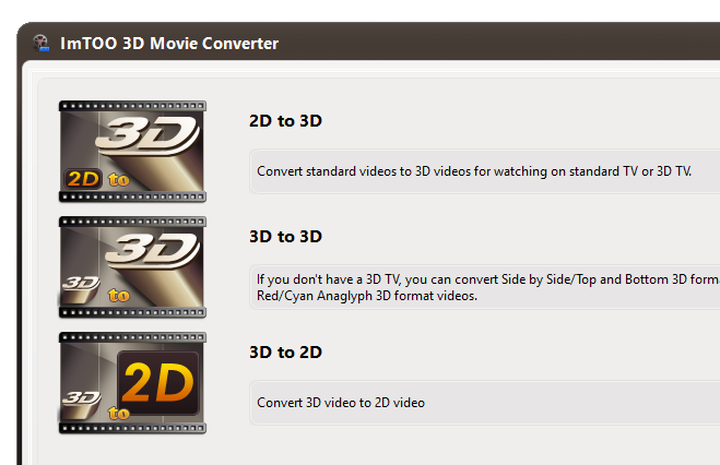 ImTOO 3D Movie Converter