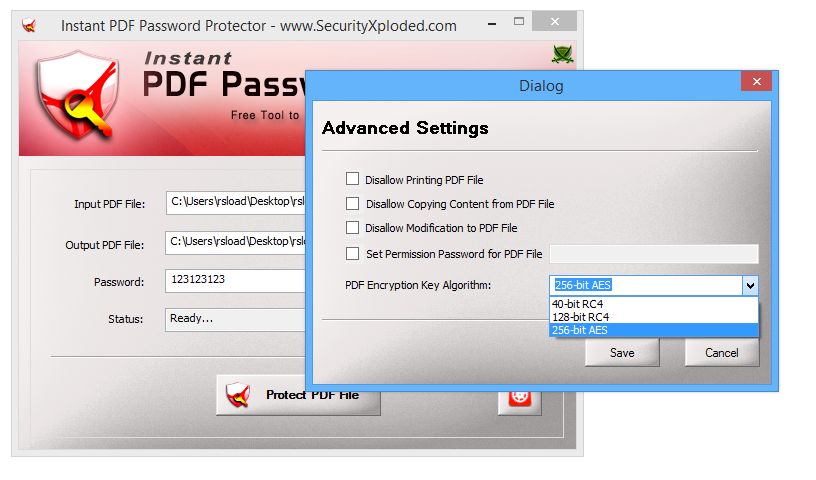 Instant PDF Password Protector