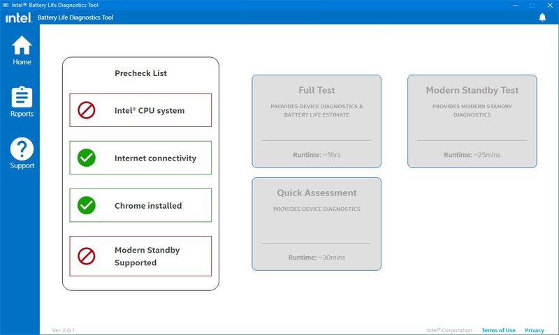 Intel Battery Life Diagnostic Tool