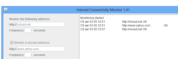 Internet Connectivity Monitor