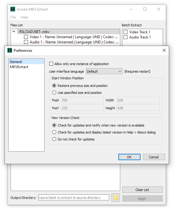 Inviska MKV Extract скачать