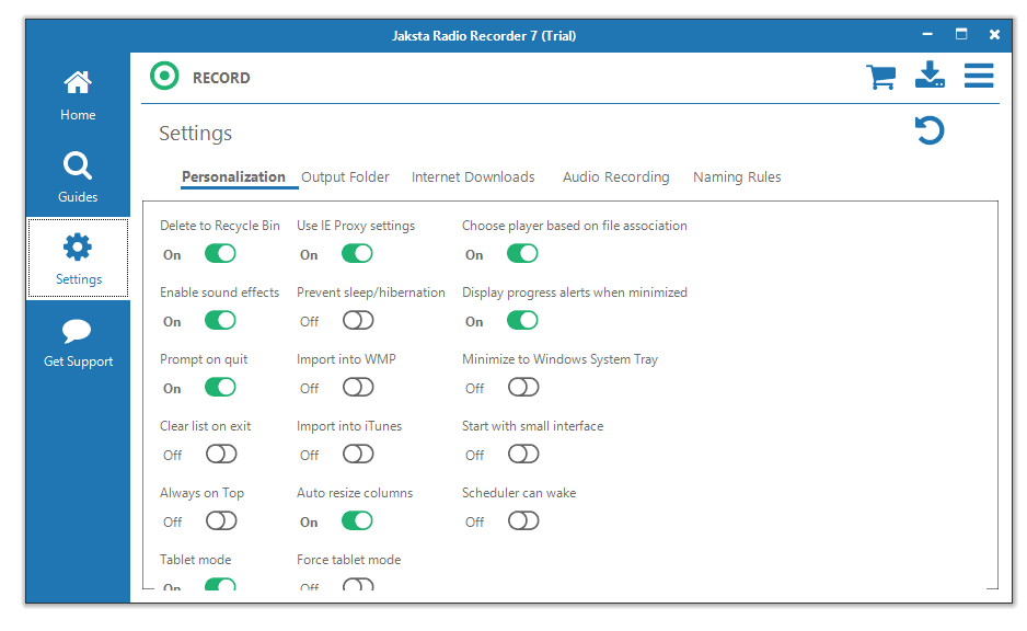 Jaksta Radio Recorder скачать бесплатно