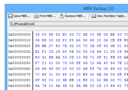 MBR Backup