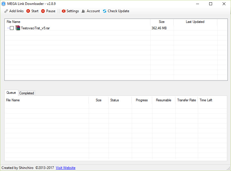 MEGA Link Downloader