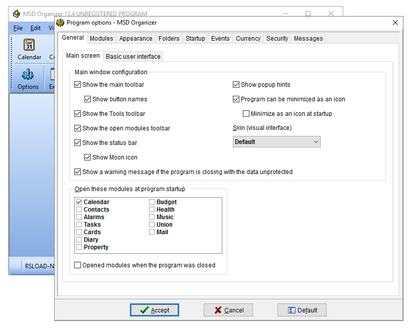 MSD Organizer скачать бесплатно