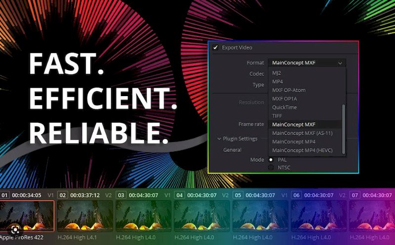 MainConcept Codec Plugin for DaVinci Resolve