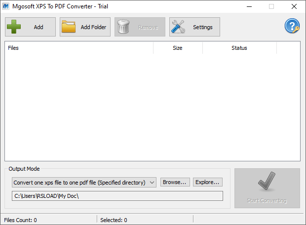 Mgosoft XPS To PDF