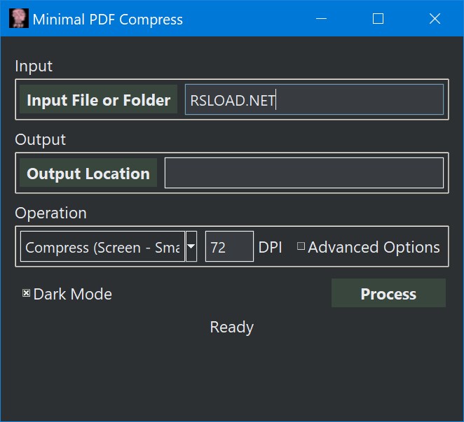 Minimal PDF Compress