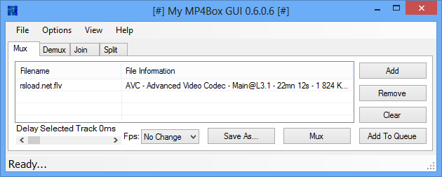 My MP4Box GUI