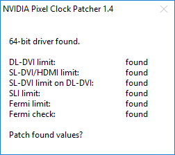 NVIDIA Pixel Clock Patcher