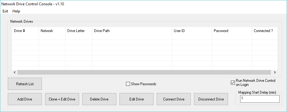 Network Drive Control