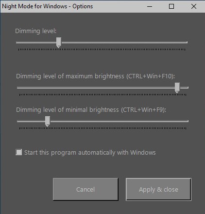 Night Mode for Windows