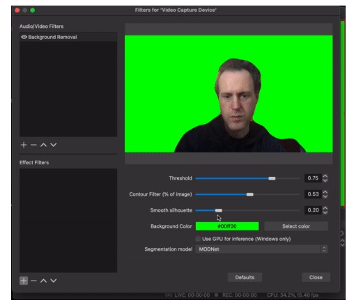 OBS Background Removal