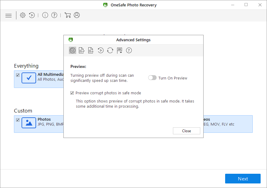 OneSafe Photo Recovery бесплатно