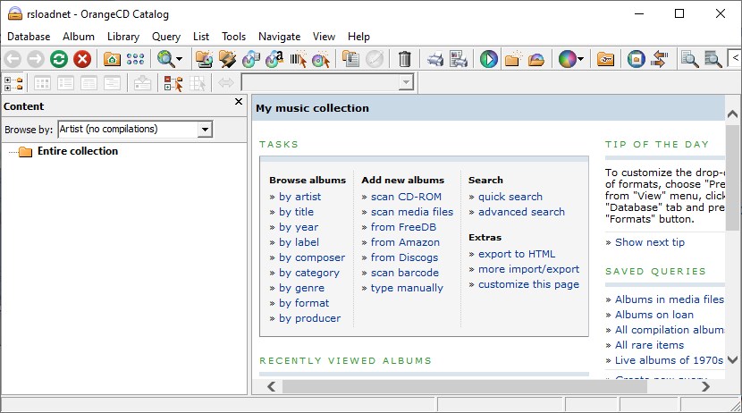 OrangeCD Record Catalog